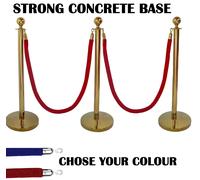 3x OTTONE BARRIERA DI CODA PALETTI SICUREZZA PALETTI DI SOSTEGNO CORDA COMPASSO