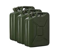 3x Oxid7 Tanica di Benzina Metallo Carburante Verde Oliva 20 L.