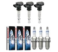 3x Oyodo Bobina Accensione + 3x Bosch Candela Super 4 per Toyota Aygo WNB1
