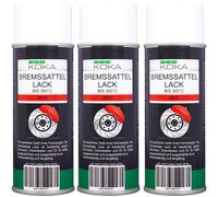 3x Pacco KOKA Vernice Pinza Freno Rosso Thermolack Spray Resistente Al Calore