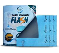 3x Panno Rapido Lava e Asciuga Microfibra Gommata Professionale VETRI AUTO CASA