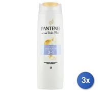 3x Pantene 3In1 Shampoo 250 Ml. Extra Delicato