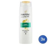 3x Pantene Shampoo 250 Ml. Lisci Seta