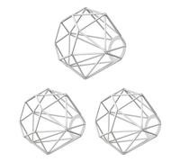 ledscom.de Paralume a gabbia 3 pezzi, bianco, Ø 160mm