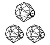ledscom.de Paralume a gabbia in 3 pezzi, nero, E27 / E14, Ø 160mm