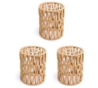 3x paralume fatto a mano in corda boho intrecciata naturale-beige 120mm Ø