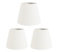 3x paralume in tessuto di lino bianco Ø 200 mm