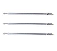 3X Parte 7 Antenna Telescopica, Antenna Radio FM Lunghezza 75 cm- Argento