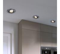 PAULMANN - SET 3 FARETTI LED DA INCASSO ORIENTABILI/ROTONDI IN FERRO SPAZZOLA...