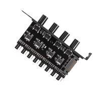 3X Pc 8 Canali Fan Hub 4 Manopola Regolatore di Velocità Della Ventola di Raffreddamento per Case Cpu Hdd VGA Ventola Pwm Potenza Staffa Pci da