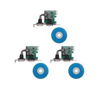 3X PCI-E PCI EXpress Doppio DB9 Seriale RS232 2 Porte Controller Adattatore Carta Verde