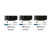 3X PCIE X16 un M.2 M-Key NVMEx4 SSD 2U Server Riser Card Sided 4-Disk NVME3040
