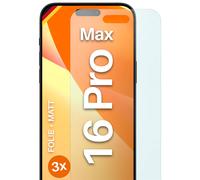3x Pellicola Protettiva Opaca per Apple iPhone 16 Pro Max Protezione Schermo ...