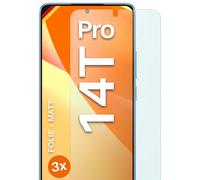 3x Pellicola Protettiva Opaca per Xiaomi 14T Pro Protezione Schermo...