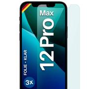 3x Pellicola Protettiva per Apple iPhone 12 Pro Max Protezione Schermo Traspa...