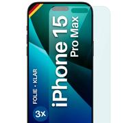 3x Pellicola Protettiva per Apple iPhone 15 Pro Max Protezione Schermo Traspa...