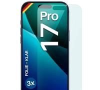 3x Pellicola Protettiva per iPhone 17 Pro Protezione Schermo Pellicola Cellul...