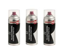 3x Pellicola Spray Nero Opaco Removibile Auto Moto Wrapping 400ml Rimovibile