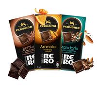 3X Perugina Mix, NeRO Tavoletta Cioccolato Fondente Arancia, Cacao e Mandorla Caramellata - 85g [3 Confezioni]