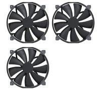 3X PHANTEKS PH-F200SP Ventola per Case del Computer Ad Alto Volume D'Aria Nera da 200 mm, 4 Pin PWM, Ventola di Raffreddamento Silenziosa, Cuscinetti