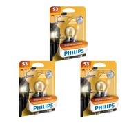 3X Philips Standard S3 15W 12V Lampadine Auto