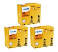3x Philips Vision Duopack H7 Alogena Fino 30% più Luminosa 55 12V Auto-Lampadine