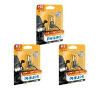 2x Philips Vision H3 Alogena Fino 30% più Luminosa 55W 12V Lampadine Auto