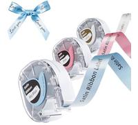 3X Phomemo P12 nastro di raso originale Compatibile con Dymo Letratag LT-100T LT-100H 200B Etichettatrice per regali matrimoni confezioni regalo fai da te, per stampante P12 Pro/LT12, Blu/Rosa/Bianco