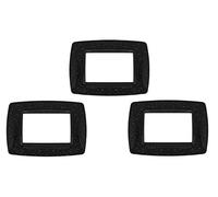 3X Placca 3 Moduli Nero Flash Bombe Compatibile Bt Living International SD88003-20