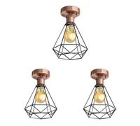 3x plafoniera/porta lampada RETRA bronzo opaco 1x E27 max. 60W