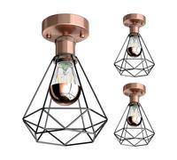 3x plafoniera/porta lampada RETRA bronzo opaco 1x E27 max. 60W [EEK: E]