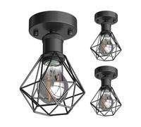 3x plafoniera/porta lampada RETRA nero opaco 1x E27 max. 60W