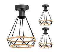 3x plafoniera/porta lampada RETRA nero opaco 1x E27 max. 60W