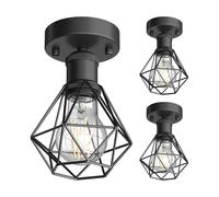 3x plafoniera/porta lampada RETRA nero opaco 1x E27 max. 60W
