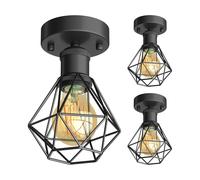 3x plafoniera/porta lampada RETRA nero opaco 1x E27 max. 60W