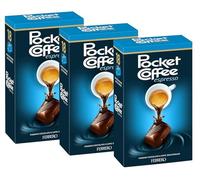 3X Pocket Coffee Espresso Decaffeinato Scatola con 18 Praline di Finissimo Cioccolato e Ripieno di Caffe DEC 225g [3 Confezioni]
