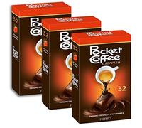 3X Pocket Coffee Espresso Maxi Confezione con 32 Praline di Finissimo Cioccolato e Caffe 100% Arabica 400g [3 Confezioni]