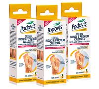 3x Podovis Crema Riduci e Previeni Callosità Doppia Azione Idrata e Previene Effetto Levigante con Ananas Dermatologicamente Testato - 3 Flaconi da 60ml ognuno