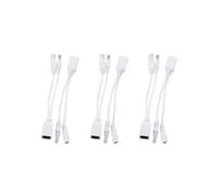 3X PoE Power Over Ethernet Kit Cavi Cavetti Adattatori Splitter per LAN Rete