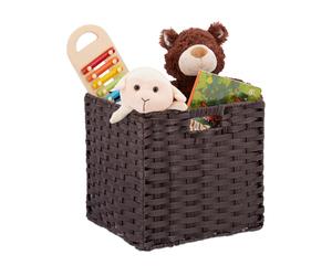 3x Porta oggetti in plastica cestino pieghevole quadrato cesta portaoggetti