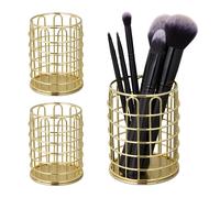 3x porta penne ferro a rete matite pennelli trucco metallo organizer scrivania