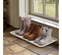 3x Porta Scarpe Ingresso Casa Portascarpe Vassoio Plastica Asciuga Scarpe Bianco