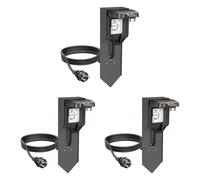3x POXO colonnina da giardino con picchetto a terra per uso esterno IP65 singolo