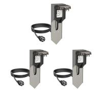 3x POXO colonnina da giardino con picchetto a terra per uso esterno IP65 singolo