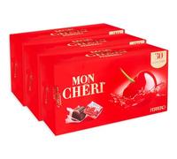 3X Praline di Cioccolato Extra con Ciliegie e Liquore Scatola Regalo per Mon Cheri con 30 Cioccolatini 315g