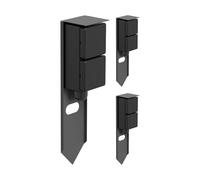 3x presa da giardino a colonna PIWI con picchetto a terra per esterni IP44 a 2