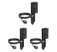 3x presa da giardino a colonna PIWI con picchetto a terra per esterni IP44 a 2