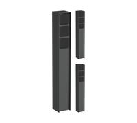 ledscom.de 3 pezzi presa da giardino a colonna PODEL per esterni, IP44, 3 vie, antracite, angolare, 60 cm