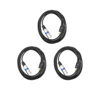 3X Presa Jack Stereo 3 Metro da 3,5mm per Audio Con Microfono A Cavo XLR Maschio A 3 Pin
