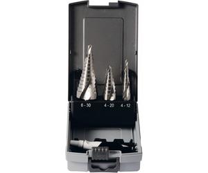 3x Projahn Punta a Gradino Set Hss-G Ogni 6-30 4-20 4-12 MM Punte Coniche